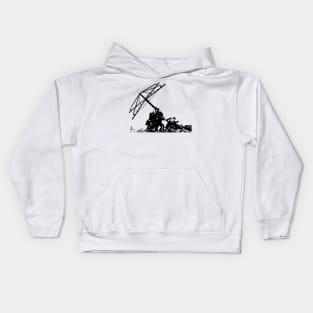 Raising the Hills Hoist Kids Hoodie